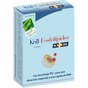 Krill Fosfolipidos PL+DHA – 30 cápsulas – Cien por Cien Natural