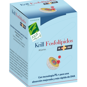 Krill Fosfolipidos PL+DHA – 90 cápsulas – Cien por Cien Natural